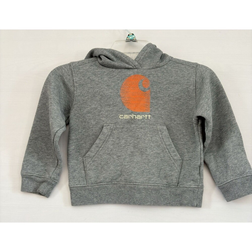 Carhartt Hoodie‎ Toddler  Gray Pullover Logo Sweatshirt Outdoor 4T